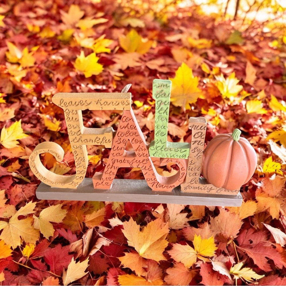 Blossom Buckets - Fall Decor Sign with Pumpkin
